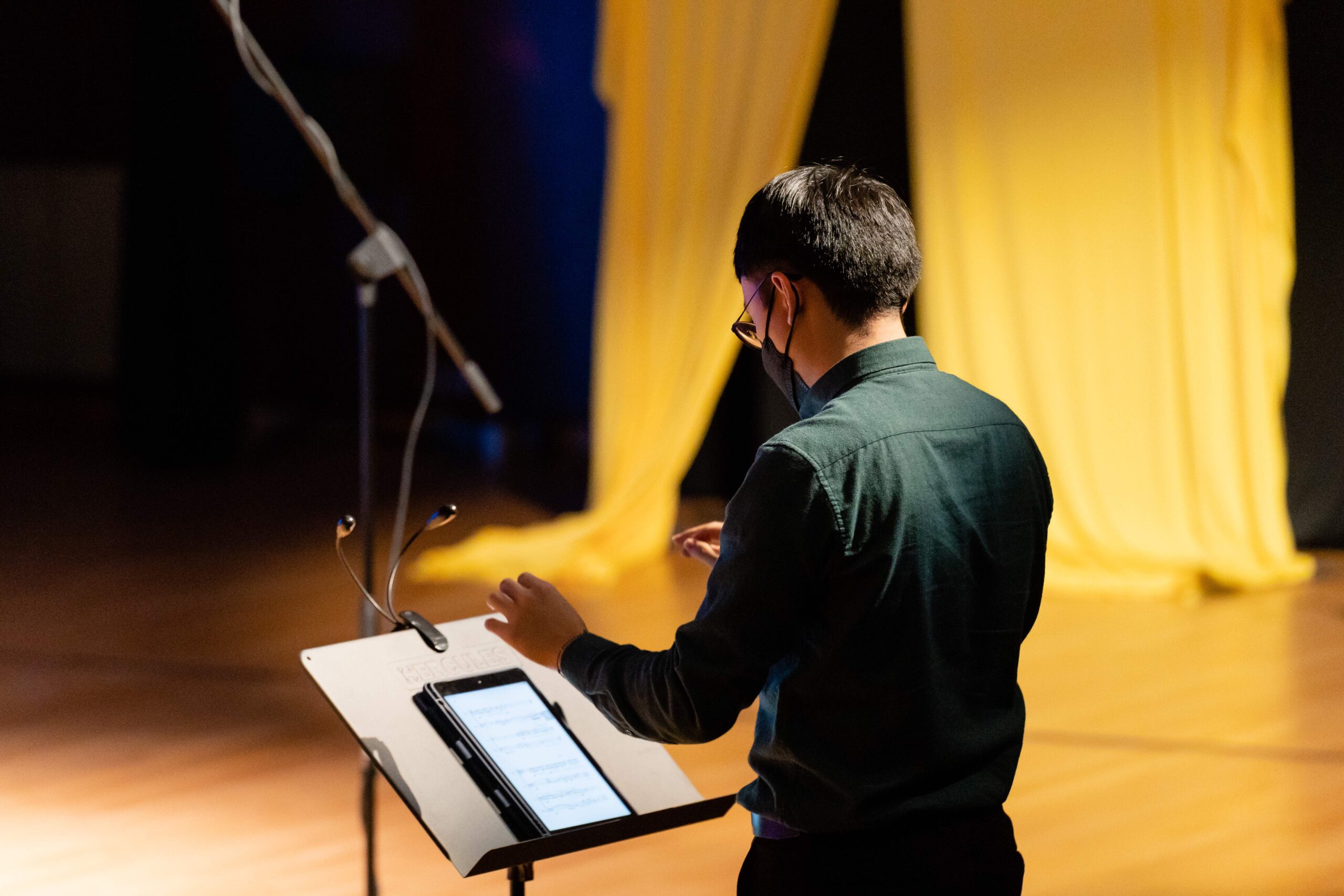 Composer conducting